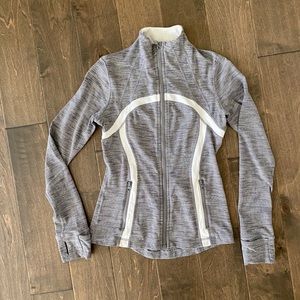 Lululemon Define jacket gray and white Size 6